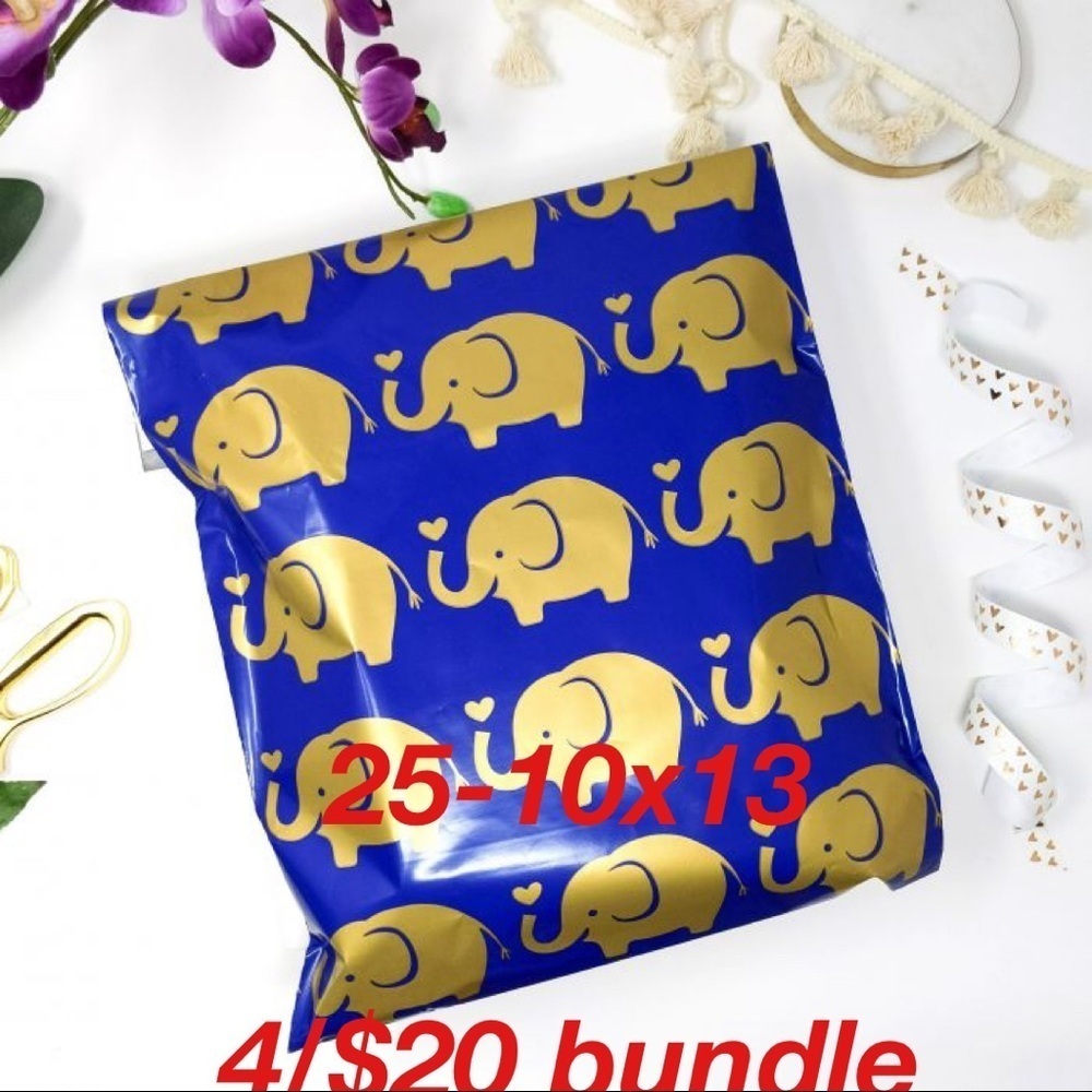 4/$20 Polymailers‎ 10x13 Self Sealing Eleph…